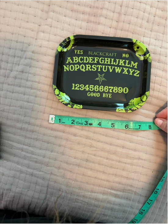 BLACKCRAFT Other - Unisex BLACKCRAFT Decor One Size Black Lime Green Ouija Rolling Tray